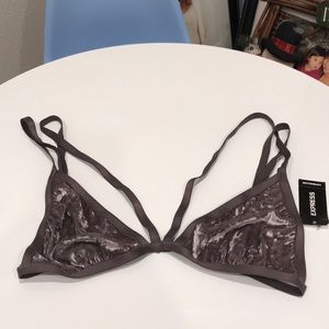 NWT EXPRESS grey bra / bralette sz Small